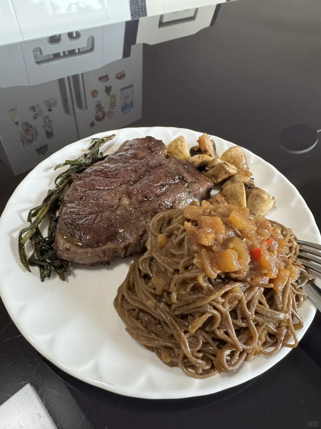 早餐吃牛排！