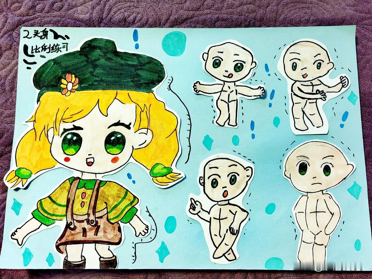 小宝一回家就大声说，姥姥你猜猜我今天画的是什么？快来看今天我的画，老师今天教我们