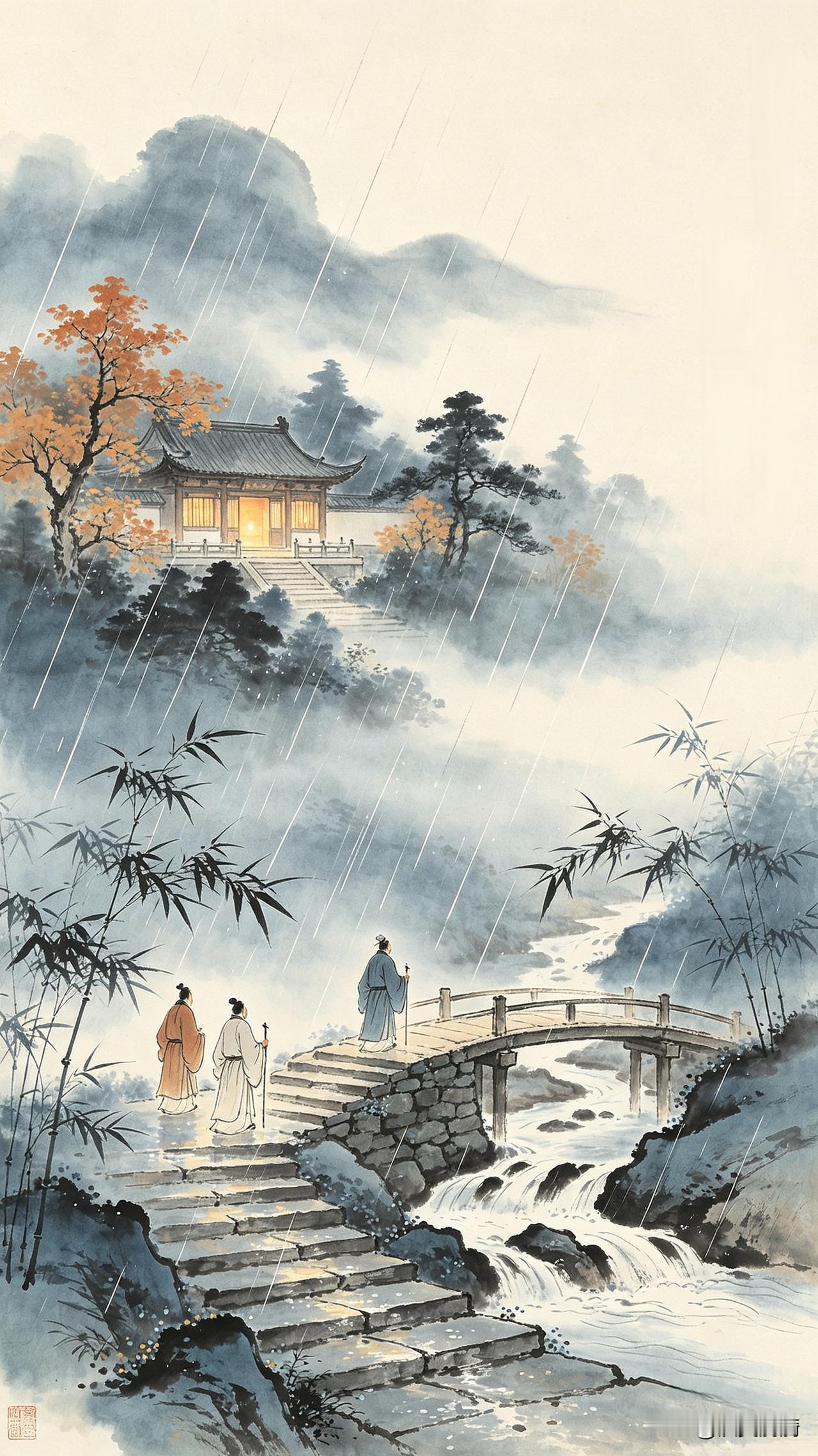 《情来情去皆是客，心起心落总为宾；风来风往终过耳，云卷云舒本无心》

风过竹有声