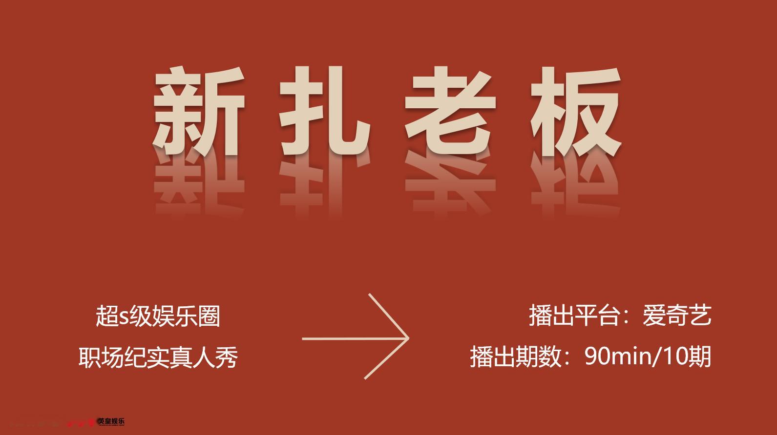 爱奇艺《新扎老板》-娱乐圈职场纪实真人秀（暂定6月）琢光工作室x英皇娱乐拟邀嘉宾