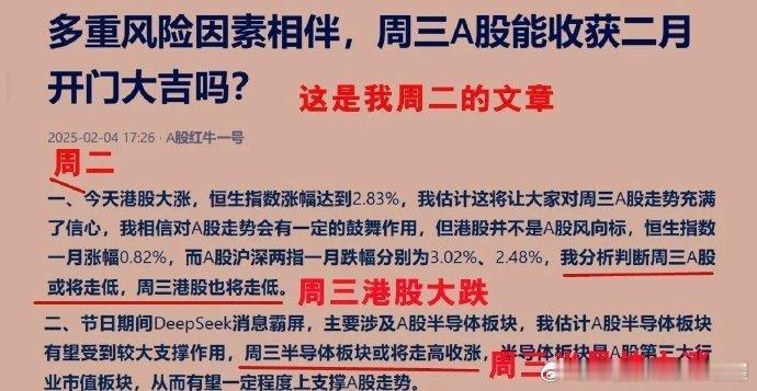 风险因素压力下，周三早盘A股高开低走，我相信最终将收绿盘。1、今天是周三，节后A