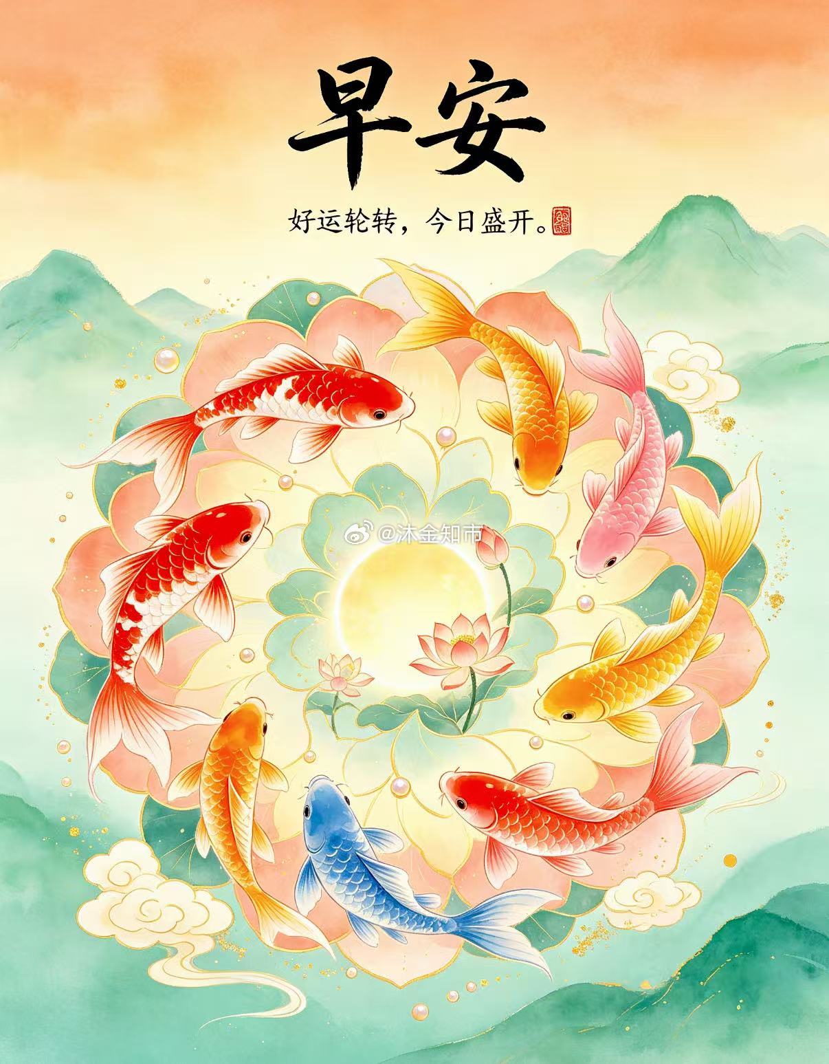 新的一周，新的一天。告别昨日所有疲惫与遗憾，带着平和的心态开启本周。生活和市场一