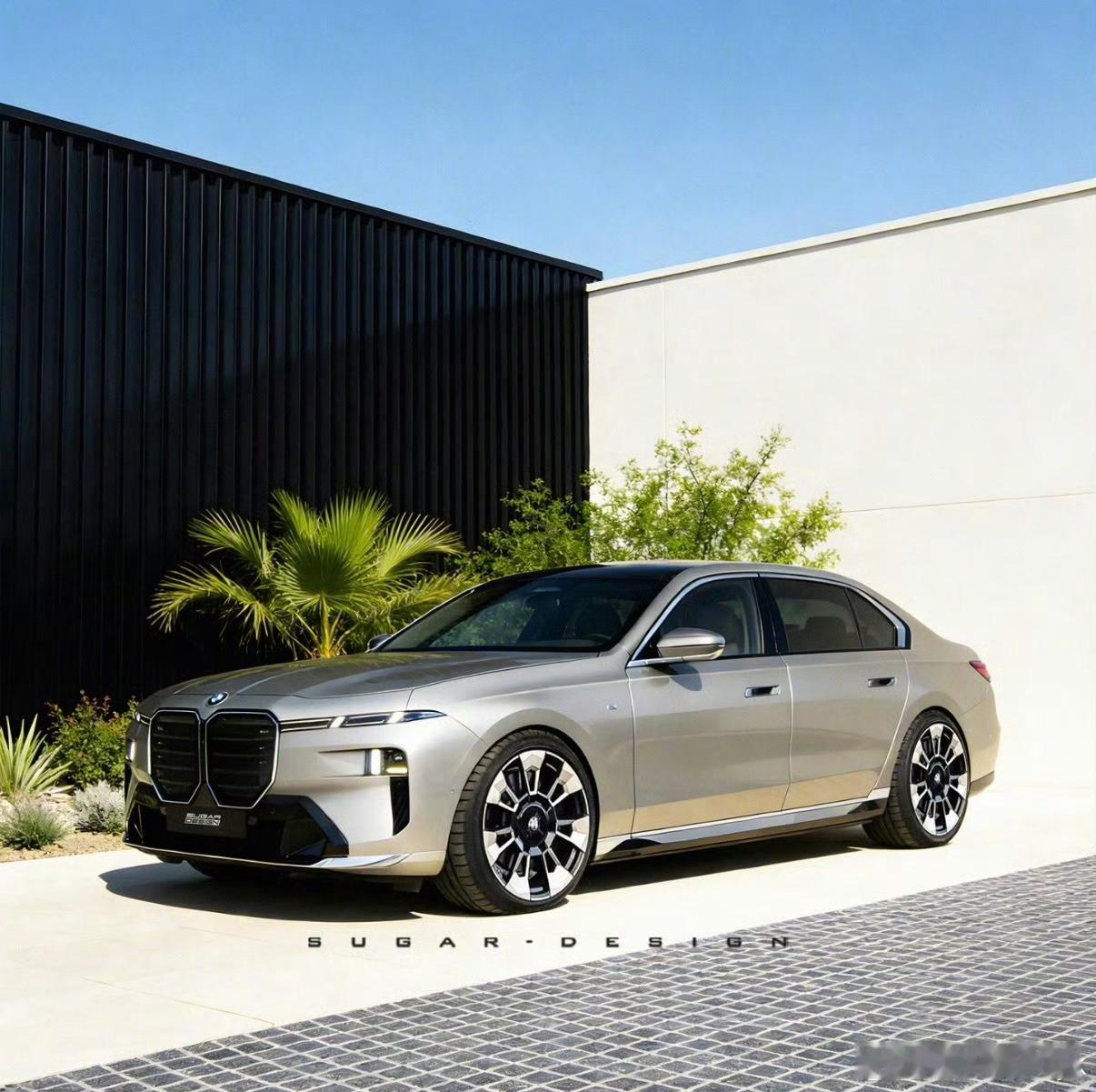 宝马7系 中期改款宝马7系，这确实有点儿劳的感觉了大v聊车