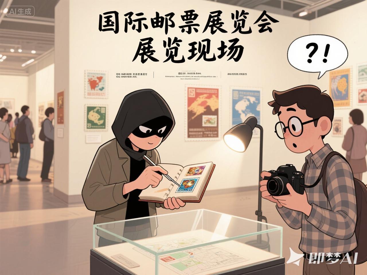 高智商侦探推理游戏，不服来战：

《消失的邮票》

一个小偷去参观国际邮票展览会