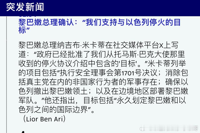 ‼️黎巴嫩寻求和平黎巴嫩已经明确表示，真主党必须放下武器，放弃武装，未来黎巴嫩只
