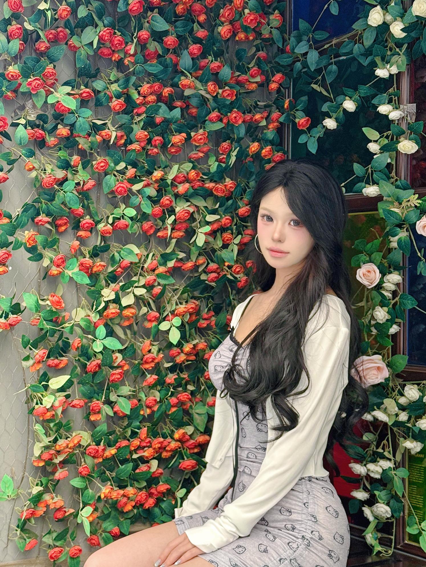 分享 花墙 拍照