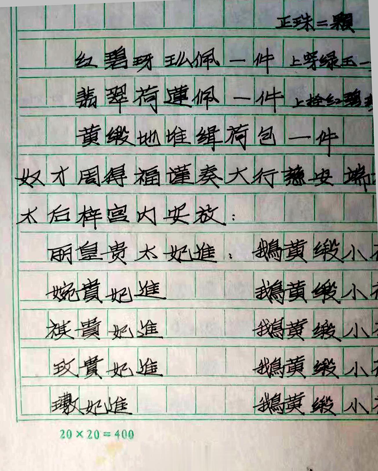 根据我多年来对清朝后妃档案的研究，后妃的随葬品的来源大体上分两类：一类是属于公家