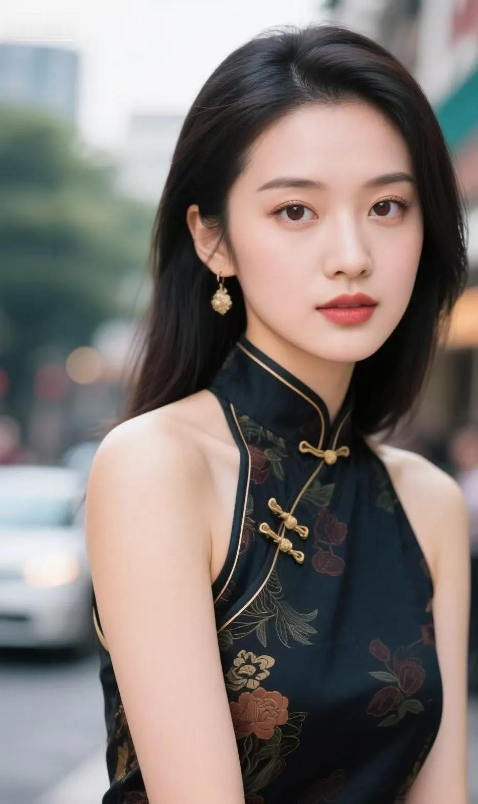 年轻女性如何展现旗袍的魅力?经典款民国时期 绿色旗袍美女