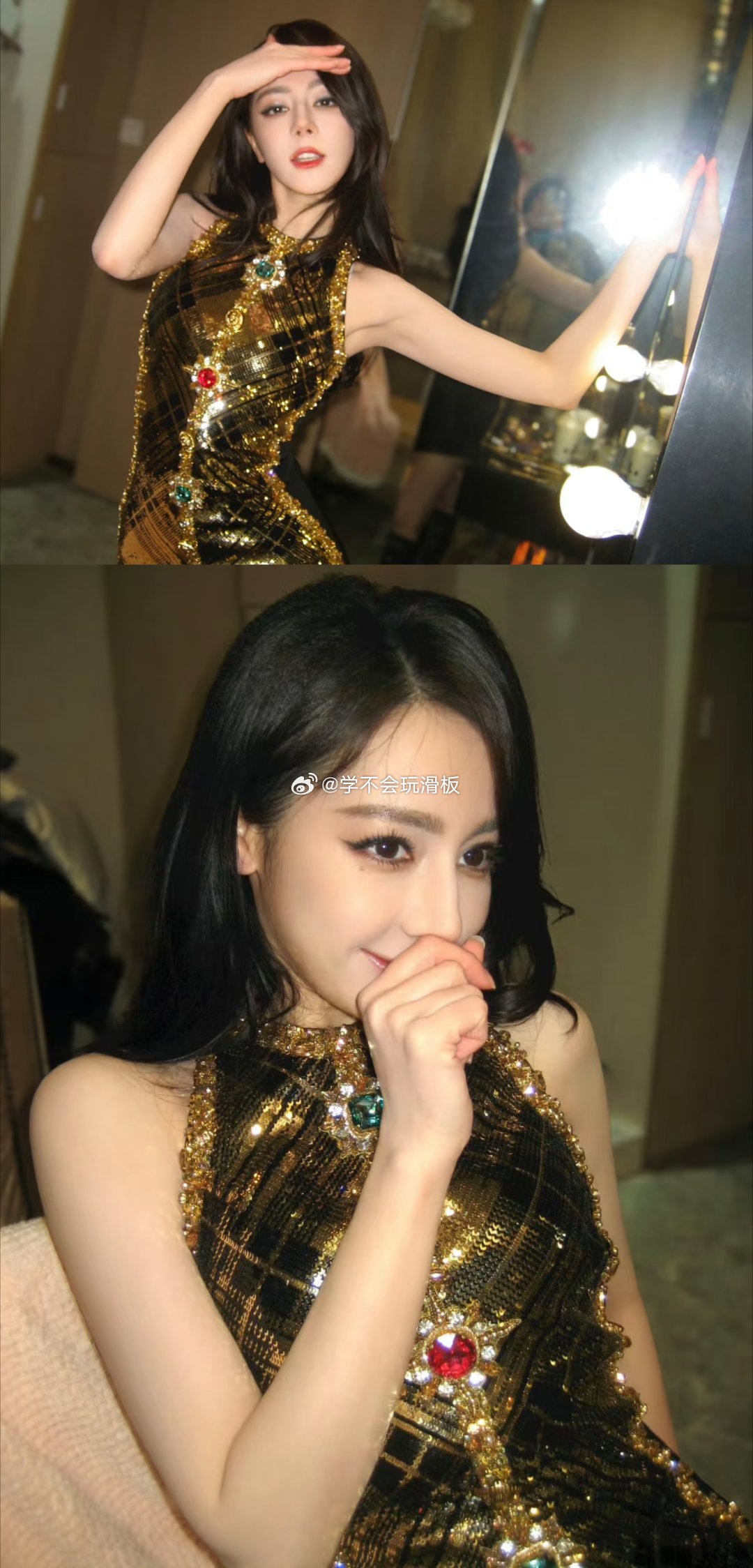 迪丽热巴工作室营业大片，港风美女我贴贴！好像是hi6宣传时候拍的，因为有网友从背