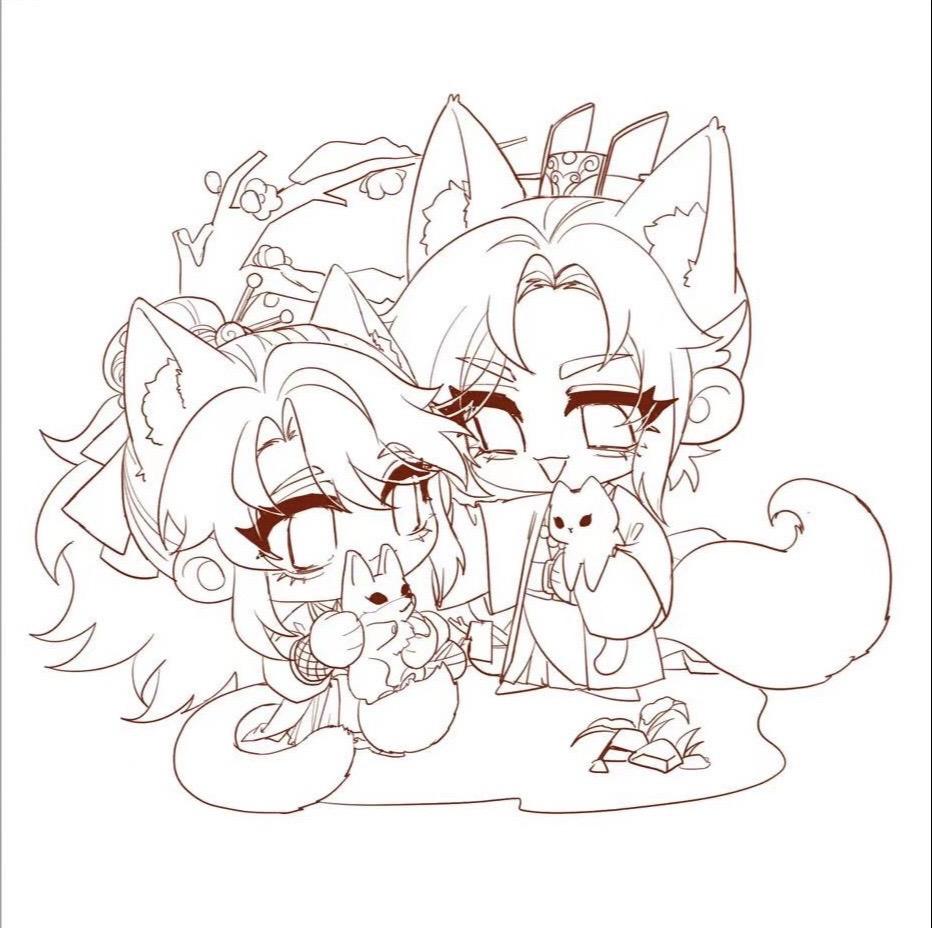 去年没画完的终于…虽然退坑了但今天把他画完了我还是发发(^^)