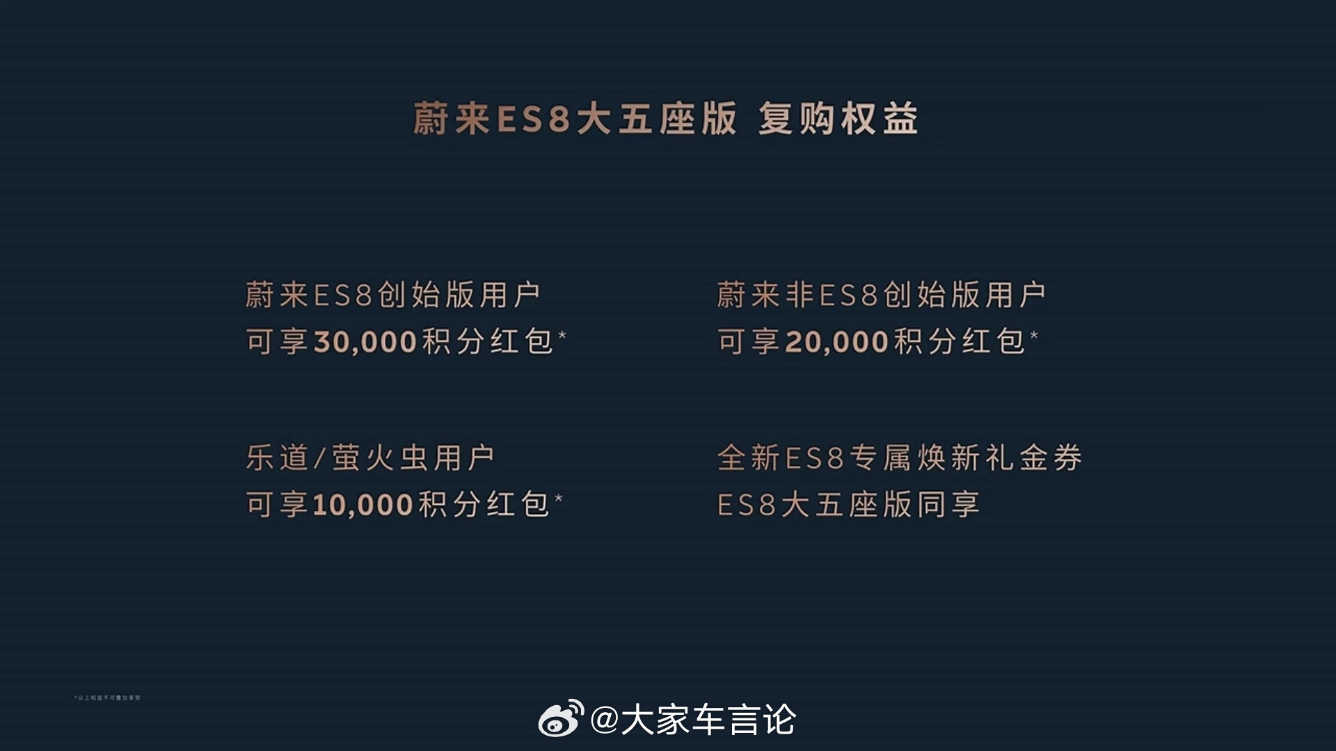 蔚来ES8大五座版上市，整车购买38.28万起，选择 BaaS电池租赁方式购买2