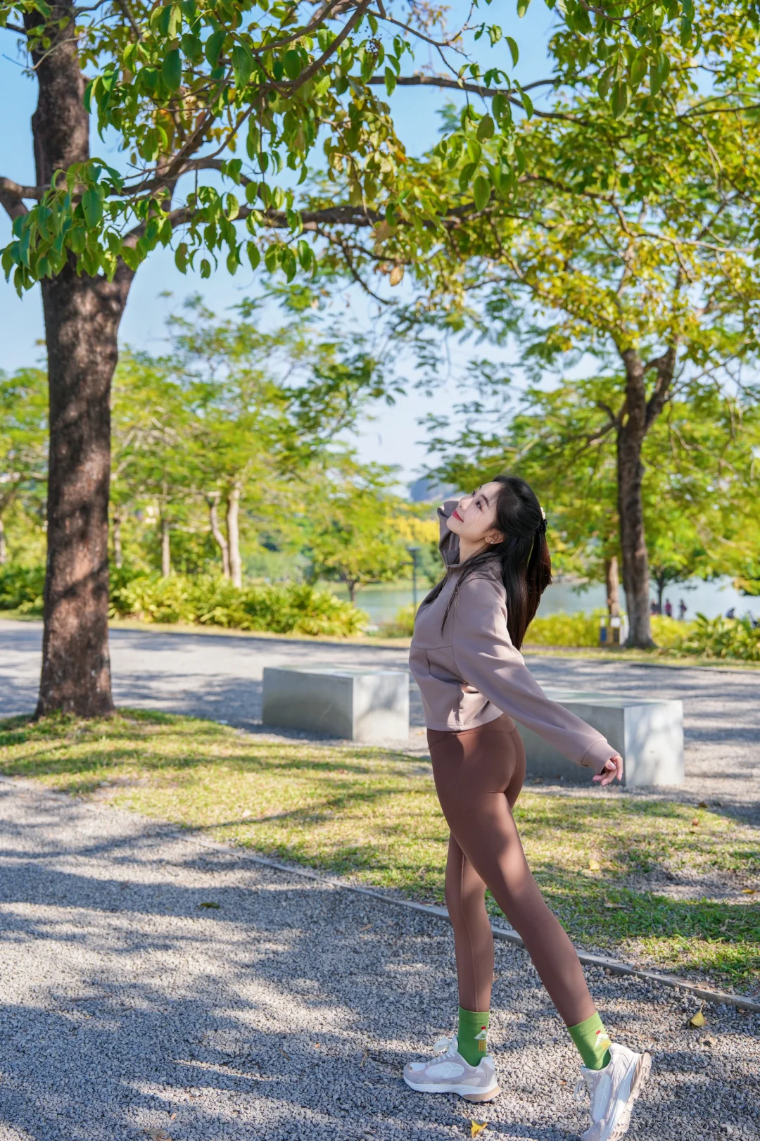 享受户外的阳光