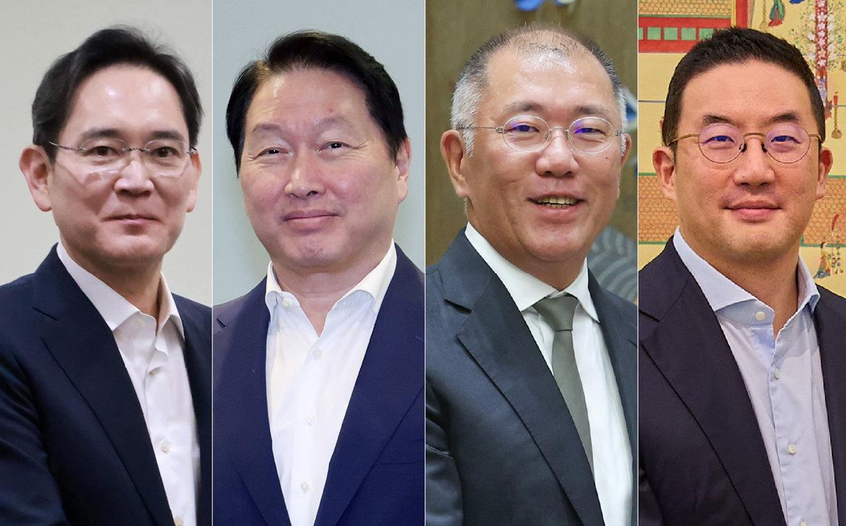 韩国媒体消息，韩国三星、SK、现代汽车、LG四大集团总裁，将于18日前后赴美出席