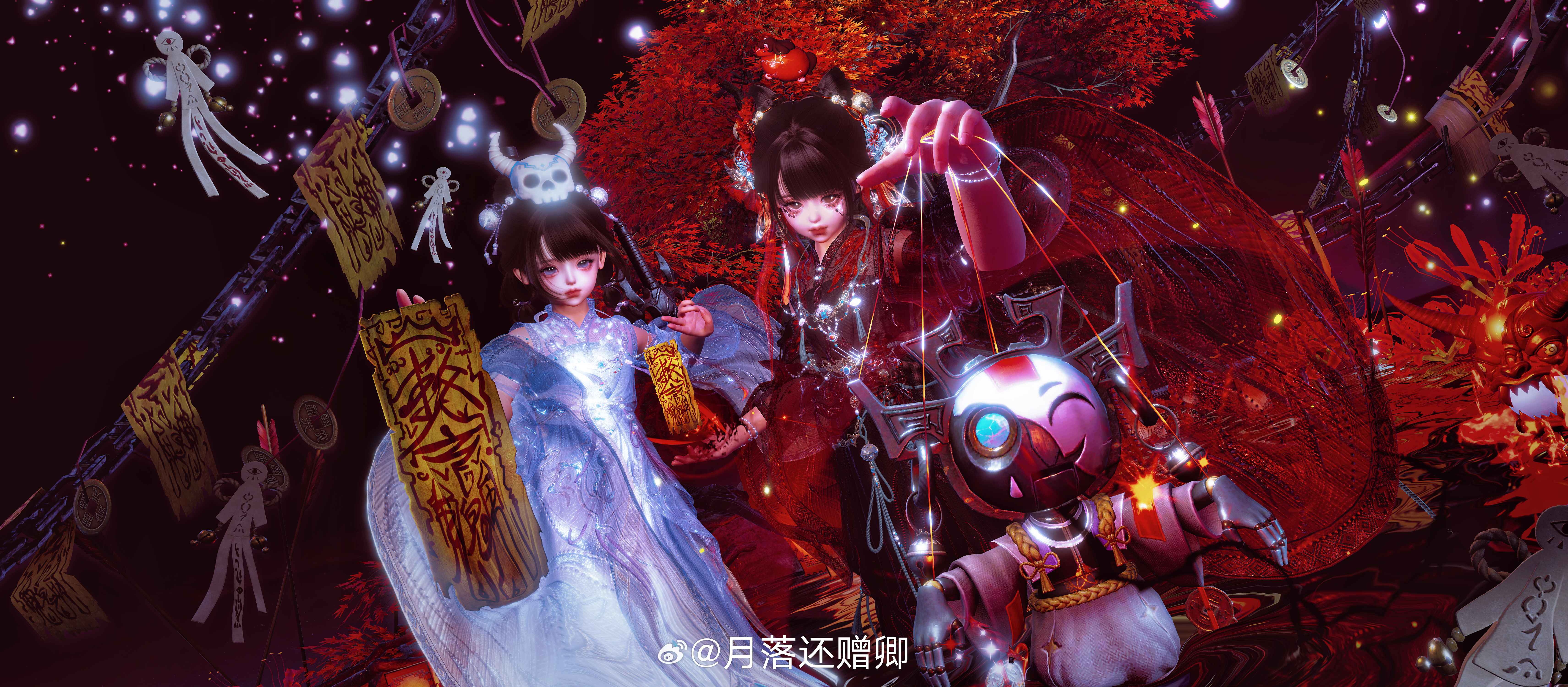 剑网3剑网3创作无疆剑网3捏图 “你真的能分清双生花吗？”捏了红蓝千结，稍微做了
