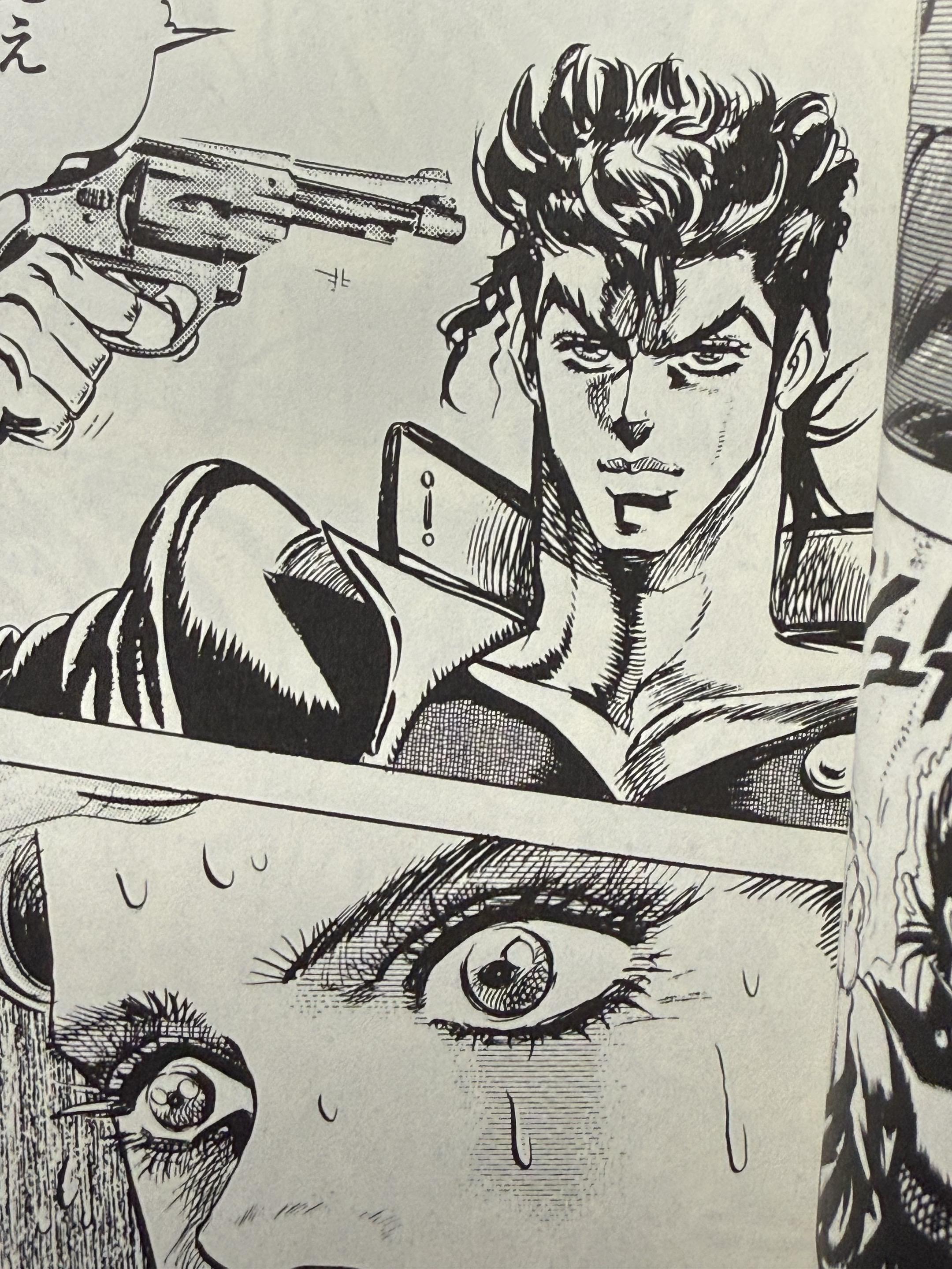 关于漫画。看JO3时，我时刻担心承太郎一拳就把奥爷干碎了