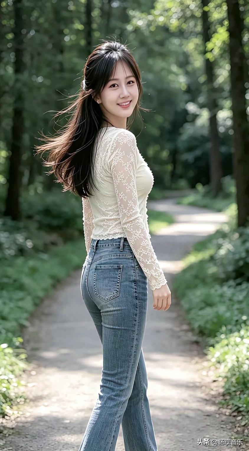 山野赴夏，林间追风。简约穿搭，尽是松弛温柔。分享小姐姐的美丽照片美女自拍图