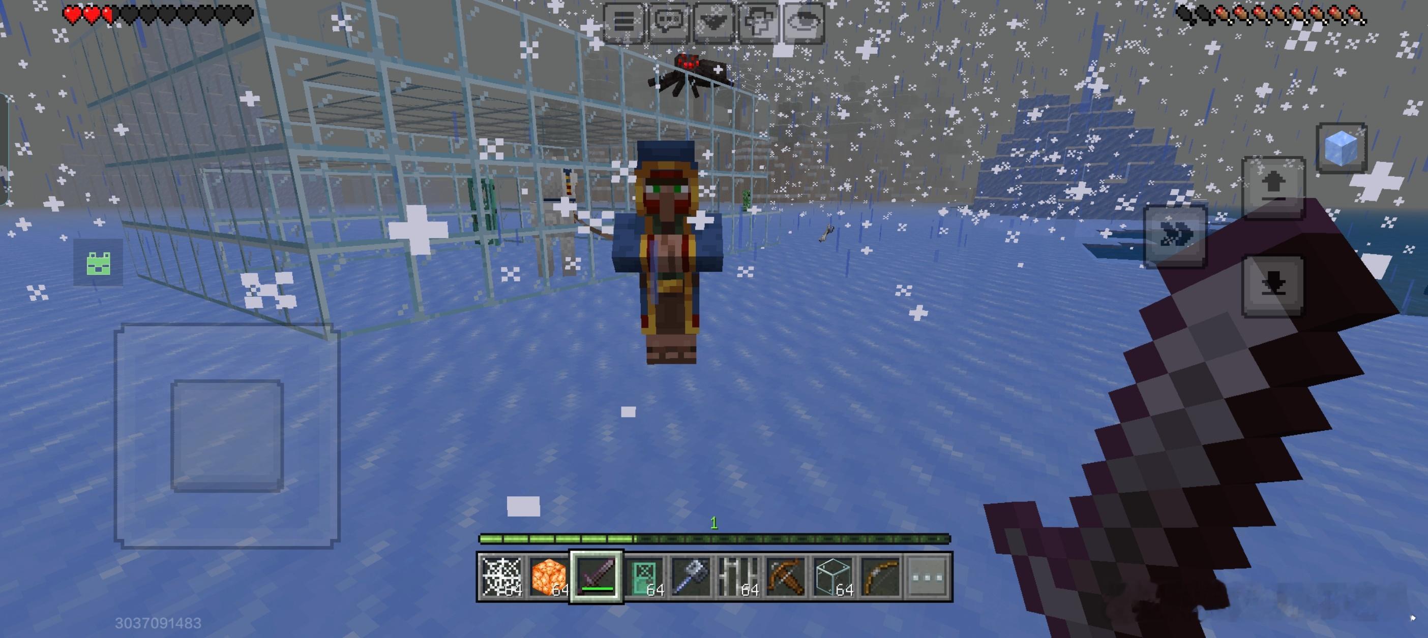 大年初二早起玩我的世界，正在跟僵尸村民厮杀，突然下雪了，给我整迷糊了，现实没看到