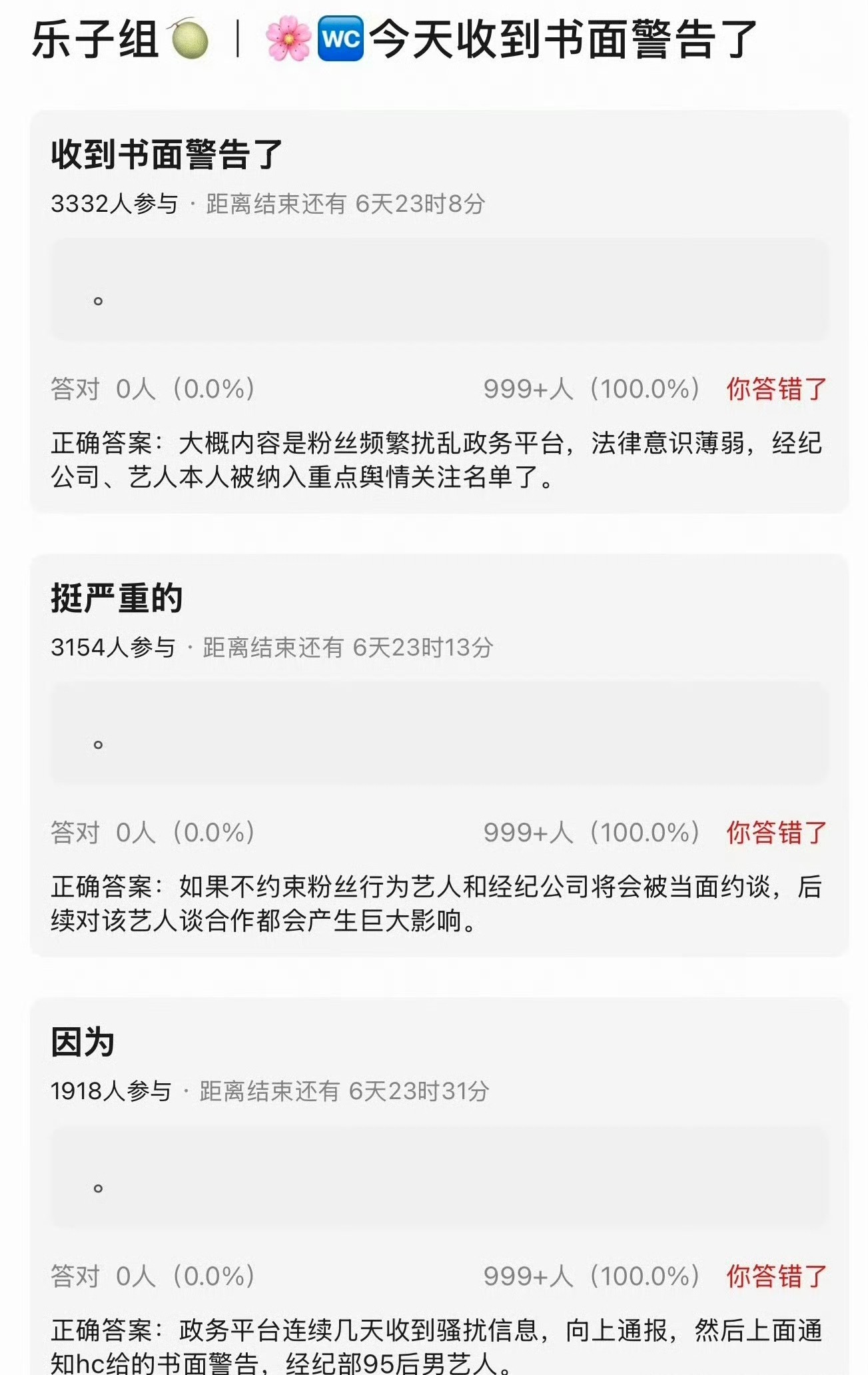 🍉曝华策收到书面警告，那个艺人？
