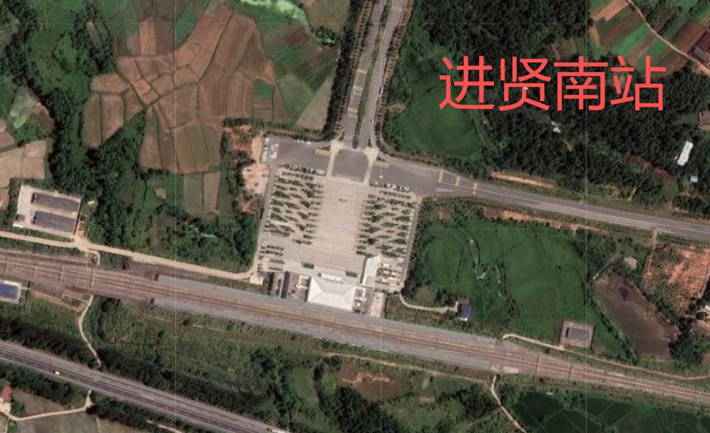 【进贤南站卫星地图】进贤南站于2014年12月投入使用，站台规模为2台4线，是沪