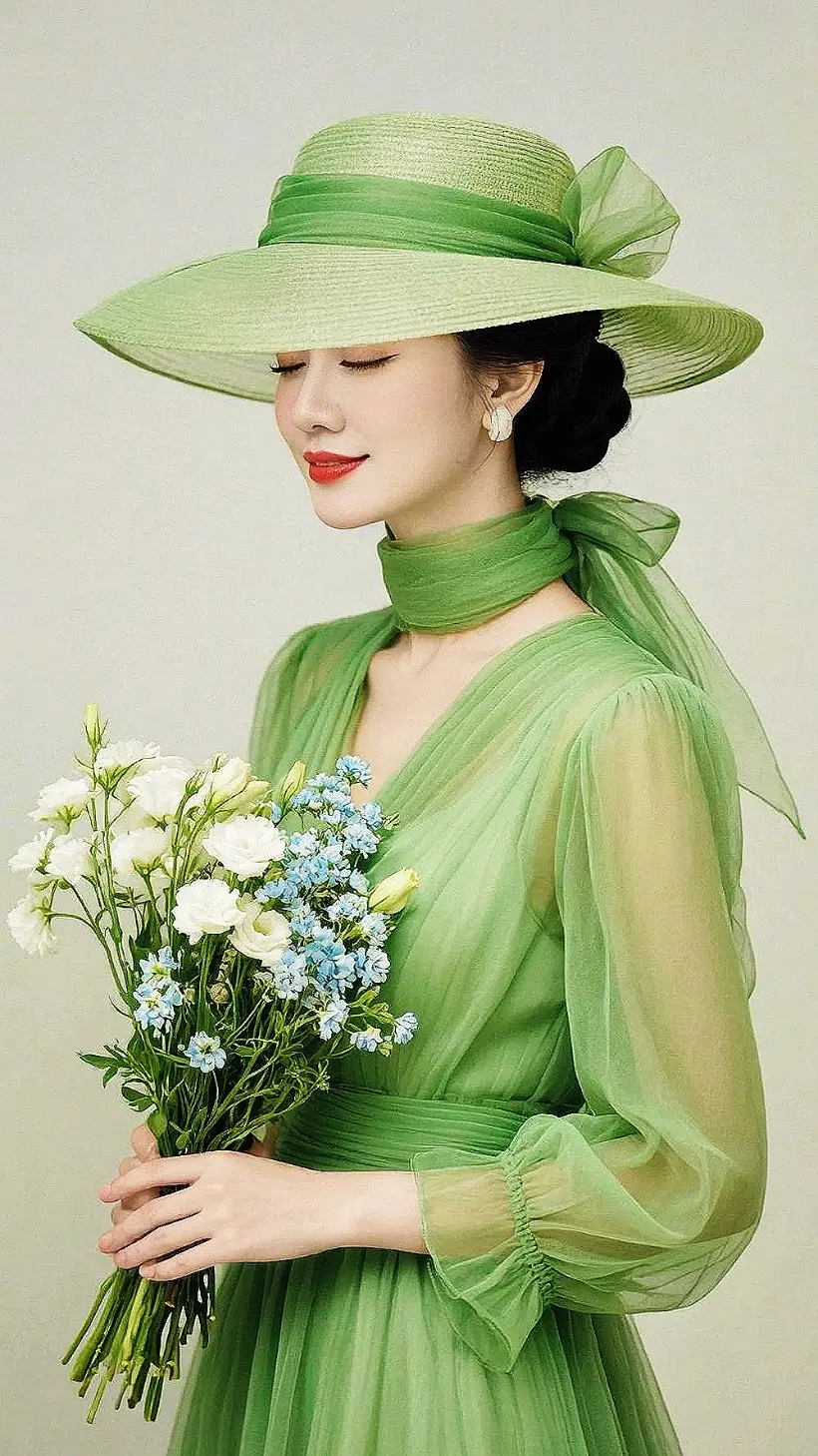 AI绿调花卉写真 ai创作 广告分成玩法达人伙伴计划