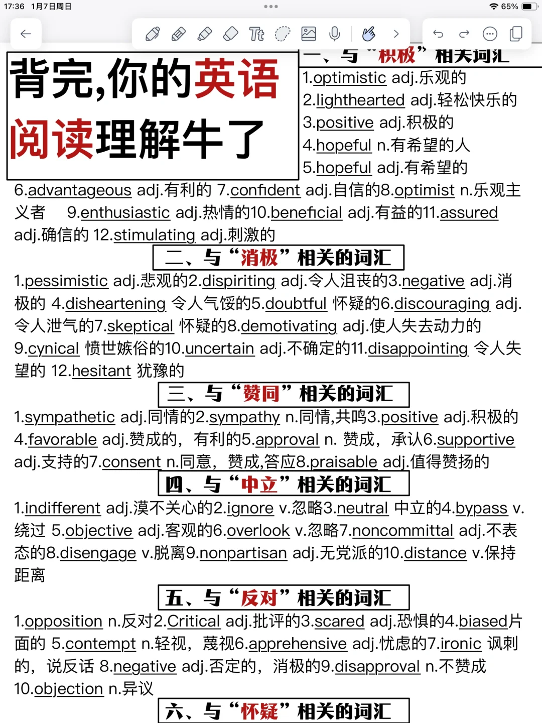 学渣逆袭！背完它，你的英语阅读就牛了！