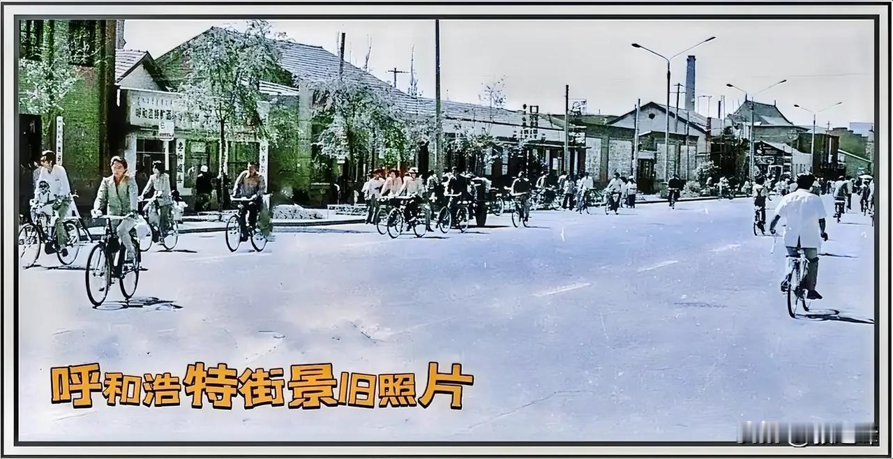 呼和浩特街景旧照片：看看你的眼力这是哪一道呼市当年的街景呢、（欣赏旧照片请点我的