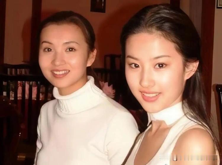 原本以为刘亦菲才是内娱颜值的天花板，拥有绝世的容颜，没想到跟她一起合影的这个女明