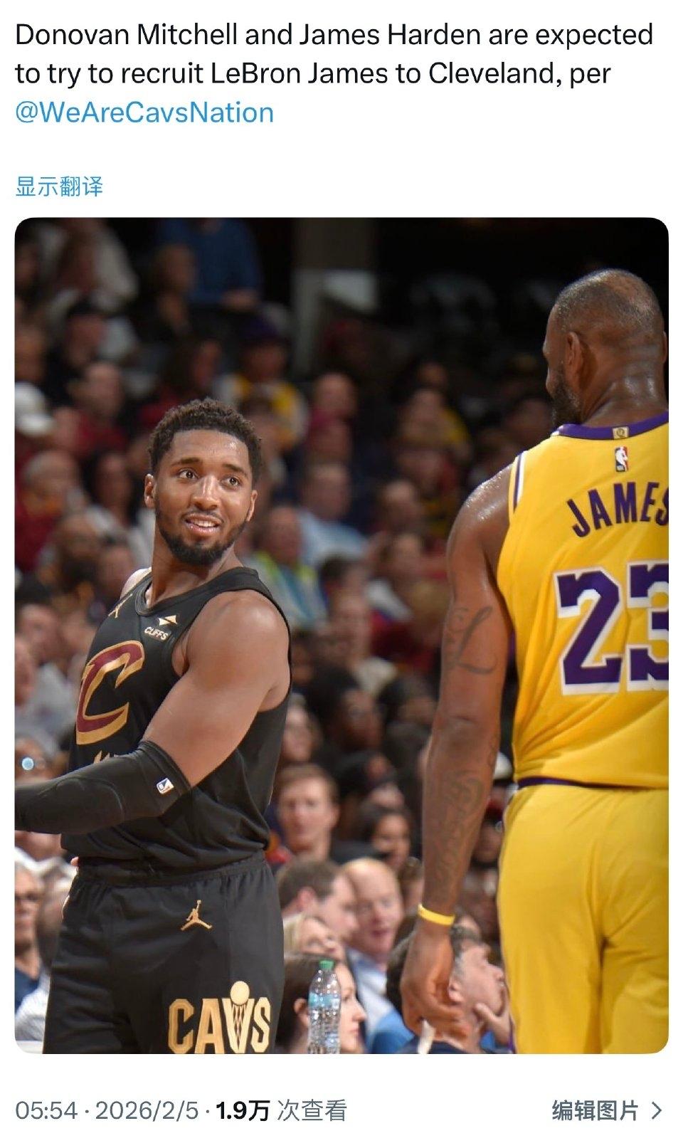 据骑士￼媒体Cavaliers Nation专栏记者Ashish Mathur报