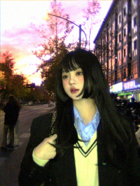 花了15买的滤镜 我得常用！最近的夕阳都好美公主切也是！（假发） ​​​