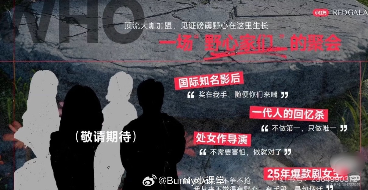 🍠举办活动预告嘉宾提到“25年爆款剧女王”还引用了《许我耀眼》女主的台词，疑似