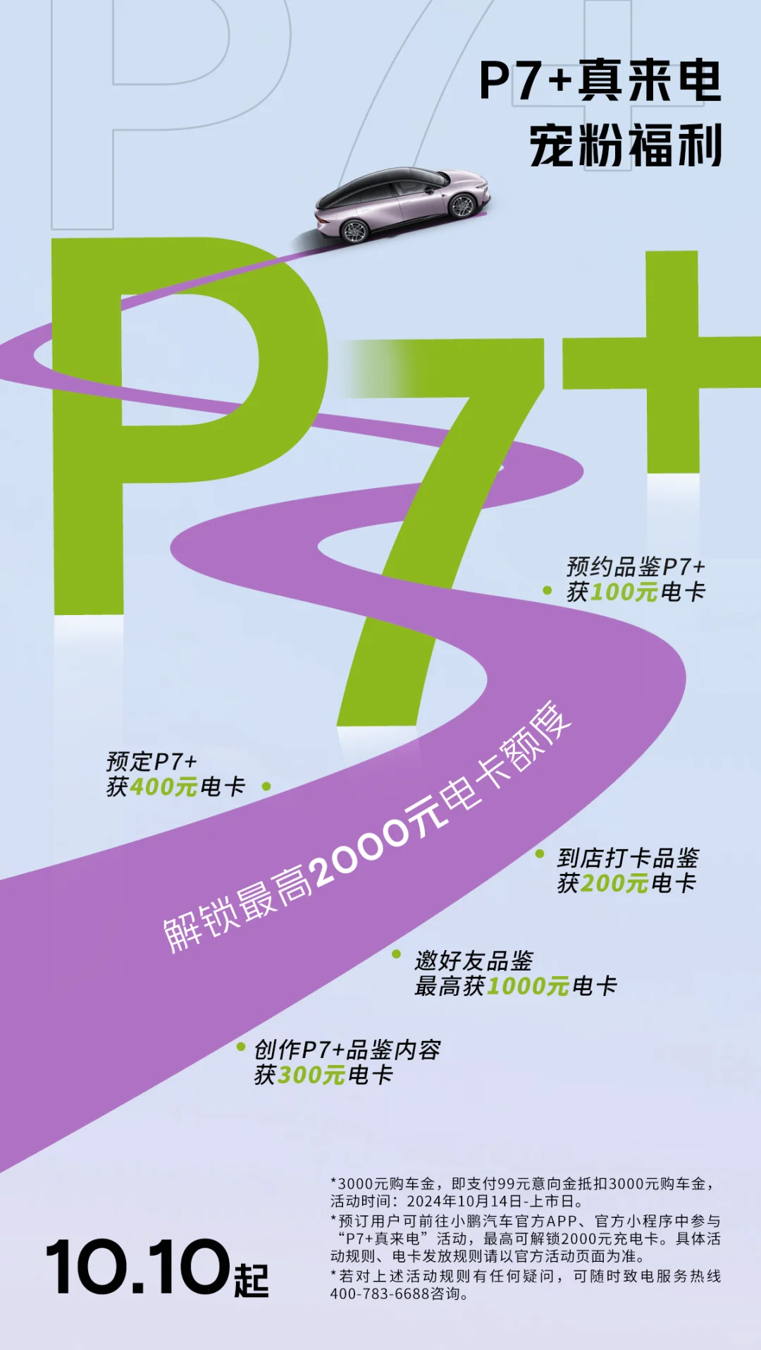 小鹏P7+🚗解锁最高2000元电卡