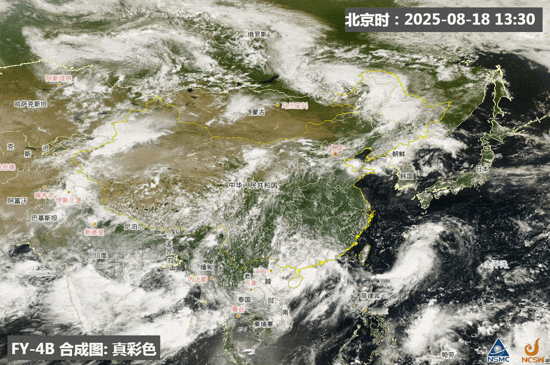 【强对流】从今天下午的云图看，南海热带低压的环流不仅影响到了海南、广东、广西，北