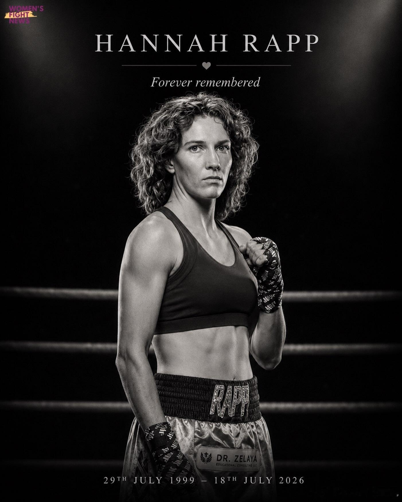 UFC 今日噩耗，年仅27岁的美国女子拳击手Hannah Rapp猝然离世目前死
