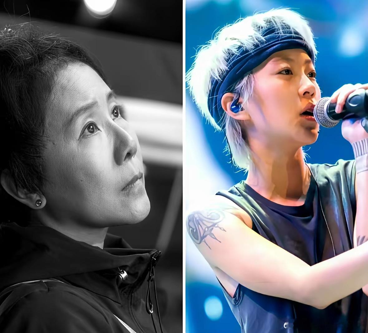 都以为窦靖童是王菲窦唯带出来的。其实真正把她领进音乐大门的，是她姑姑窦颖。王菲和