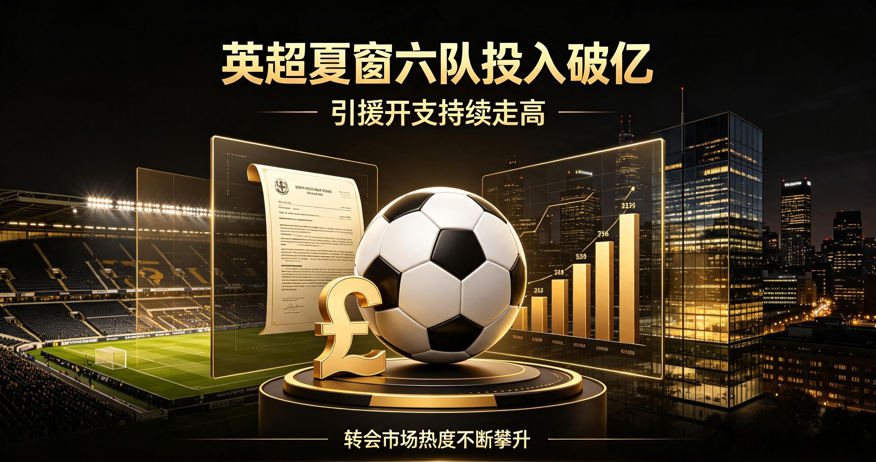 今夏欧洲转会市场热度持续攀升，英超联赛引援投入力度尤为突出。数据统计显示，已有六