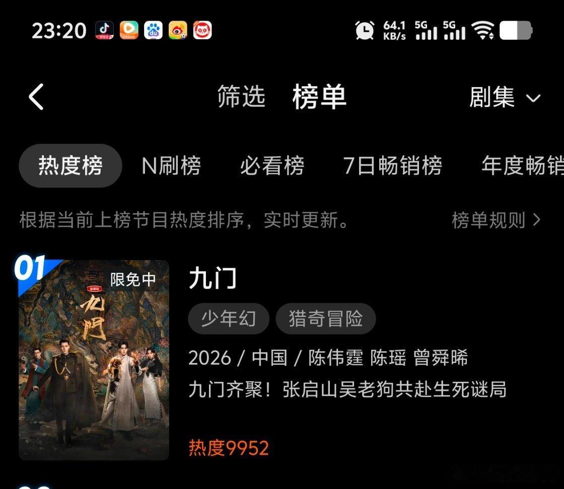 九门那个拉新那个灯塔，竟然热度跌破万了