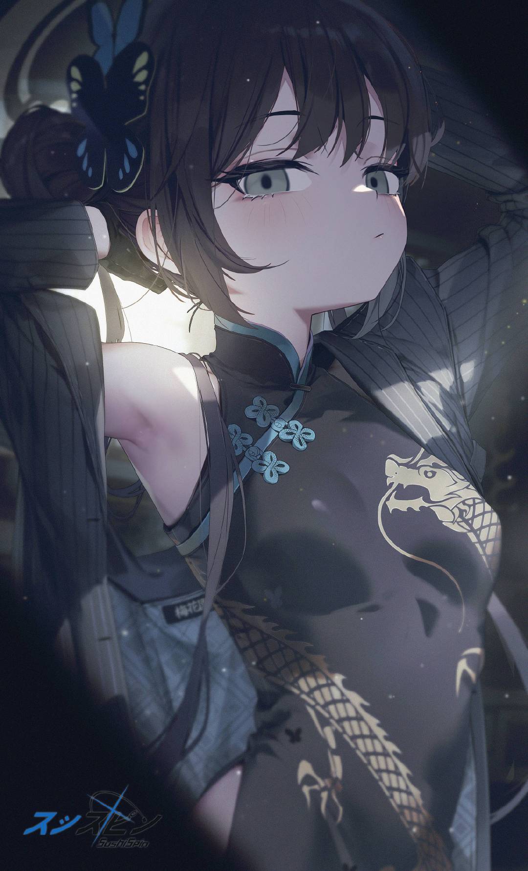 龙华妃咲——碧蓝档案——画师: SushiSpin，网页链接