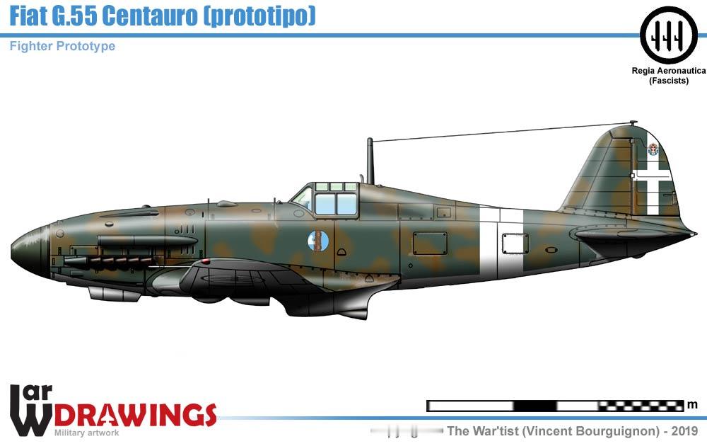 烽火问鼎计划  每天认识一件兵器  菲亚特 G.55“半人马座”战斗机 