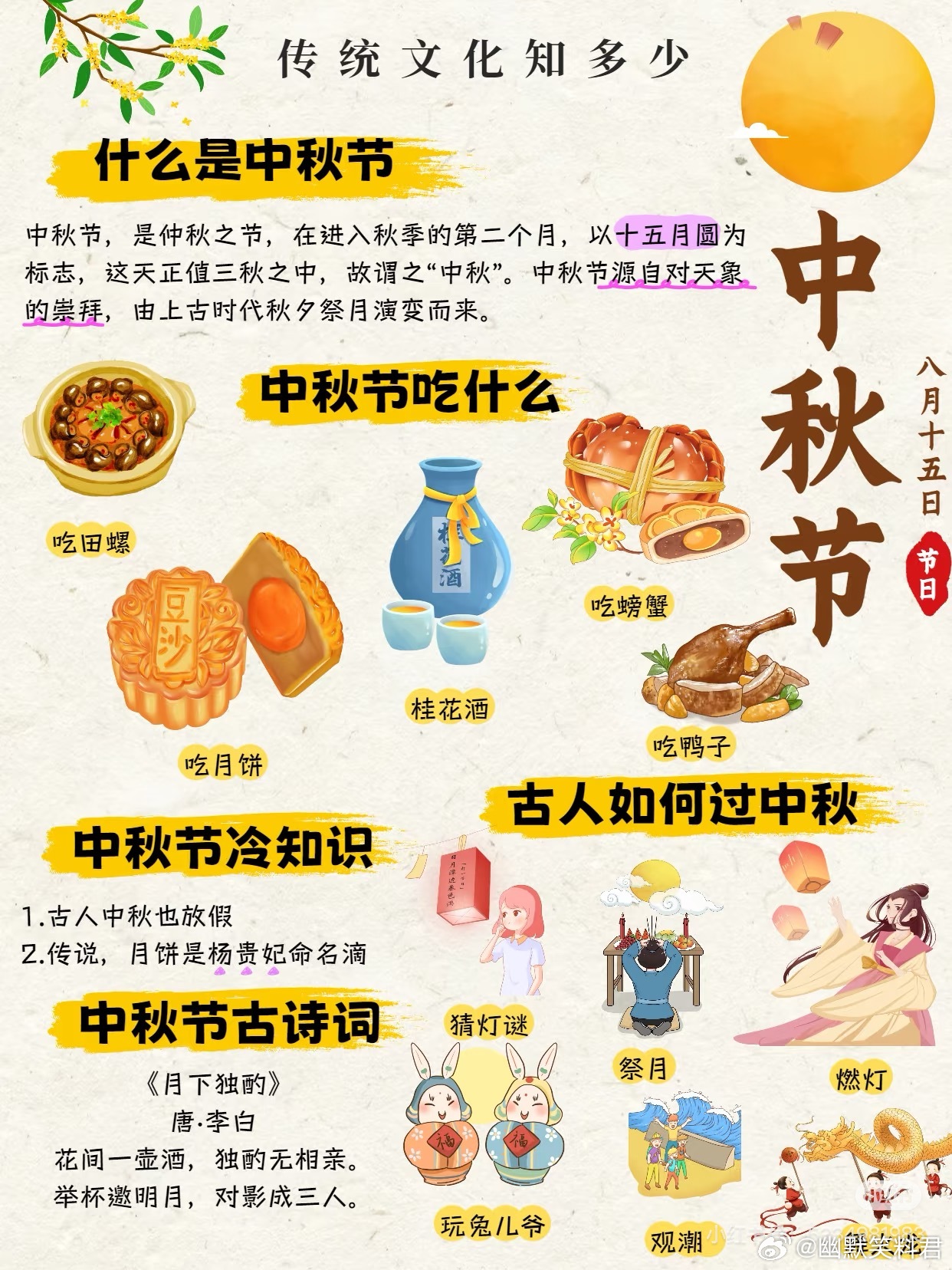 以前过中秋vs现在过中秋 随着时代变迁，从古至今中秋节日庆祝方式一直在变，变得是