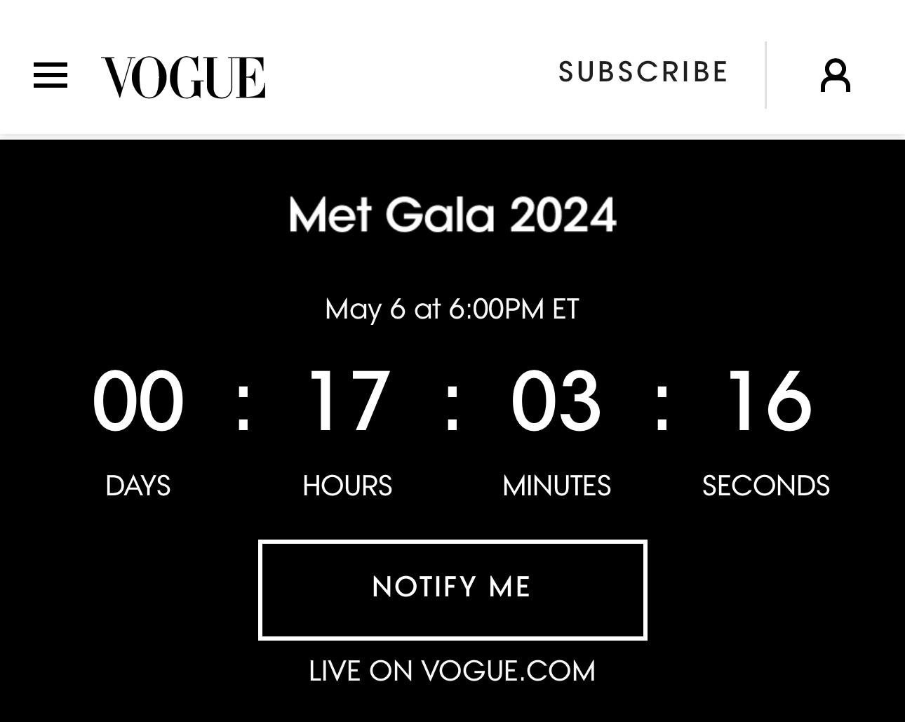 Met Gala 明早六点开始，Vogue会直播，有450名明星名流亮相，年度最