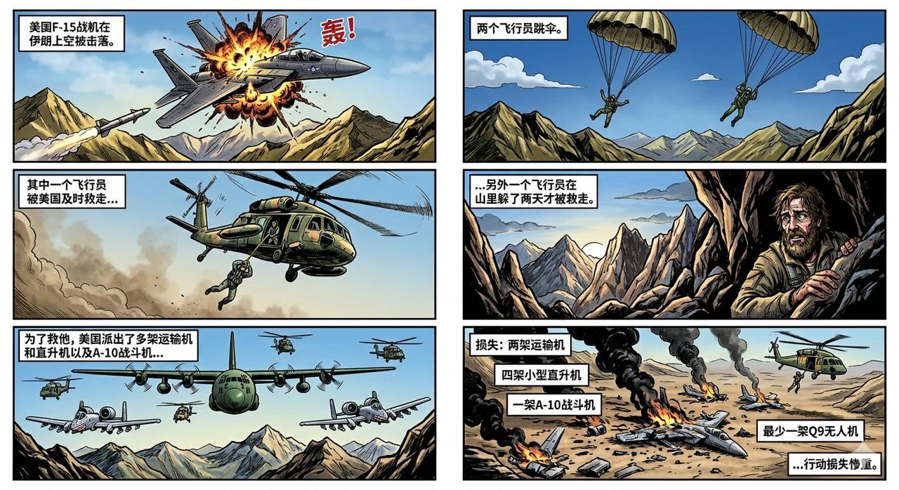 我请美国AI制作
我语音指示美国AI软件制作一个连环画，不要评论，只叙述美军在伊