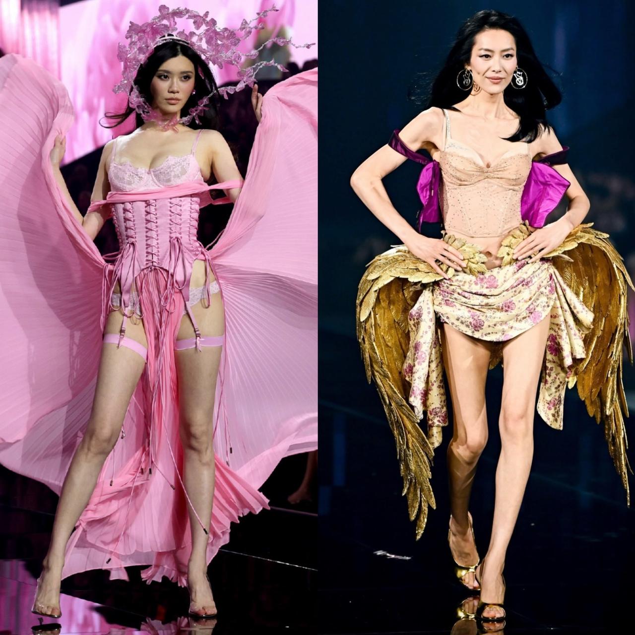 为什么同样是走维密秀，

奚梦瑶时隔8年回归就有大翅膀，

刘雯走了10次维密了