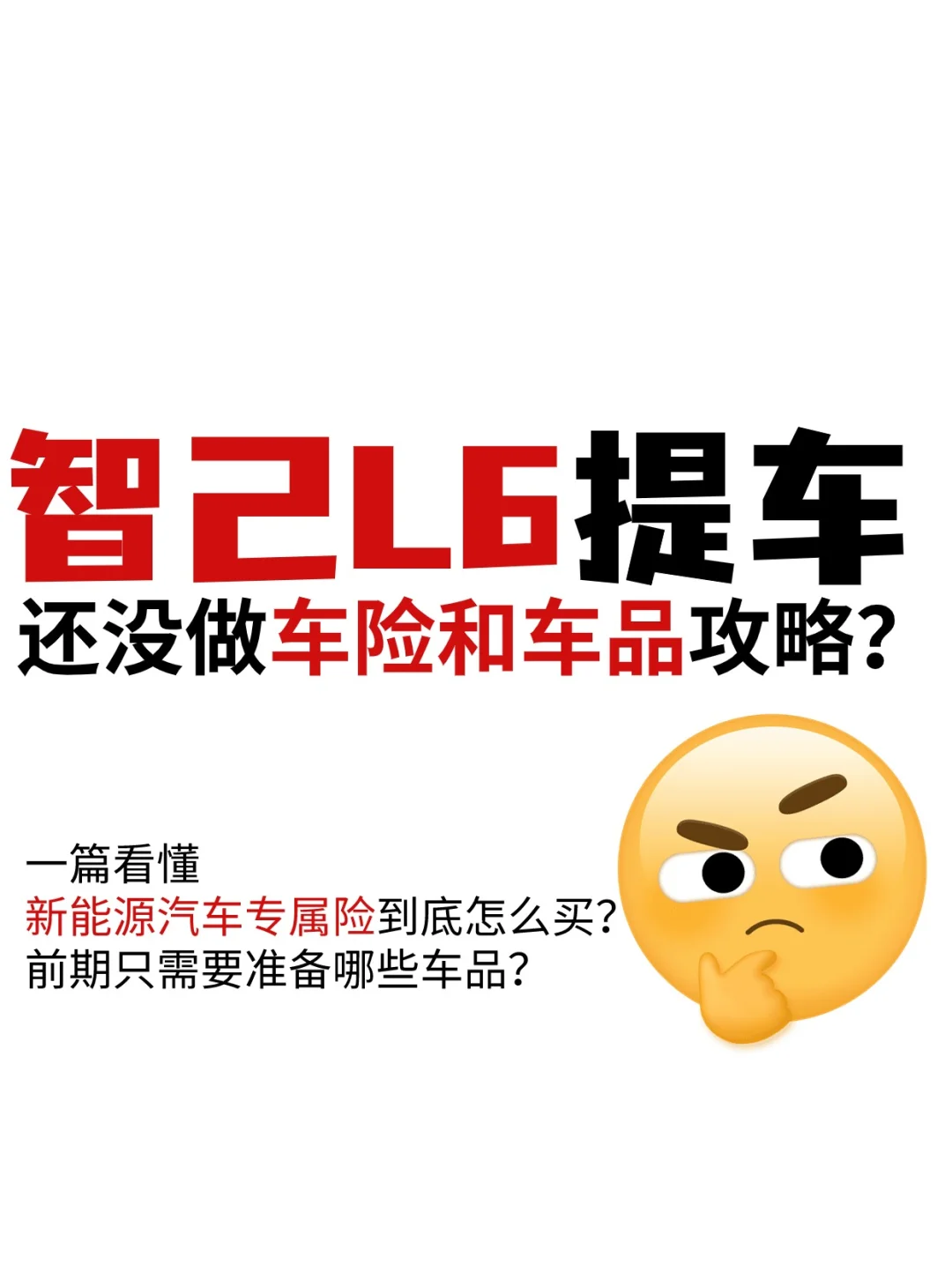 智己L6提车到底该怎么买车险和车品？