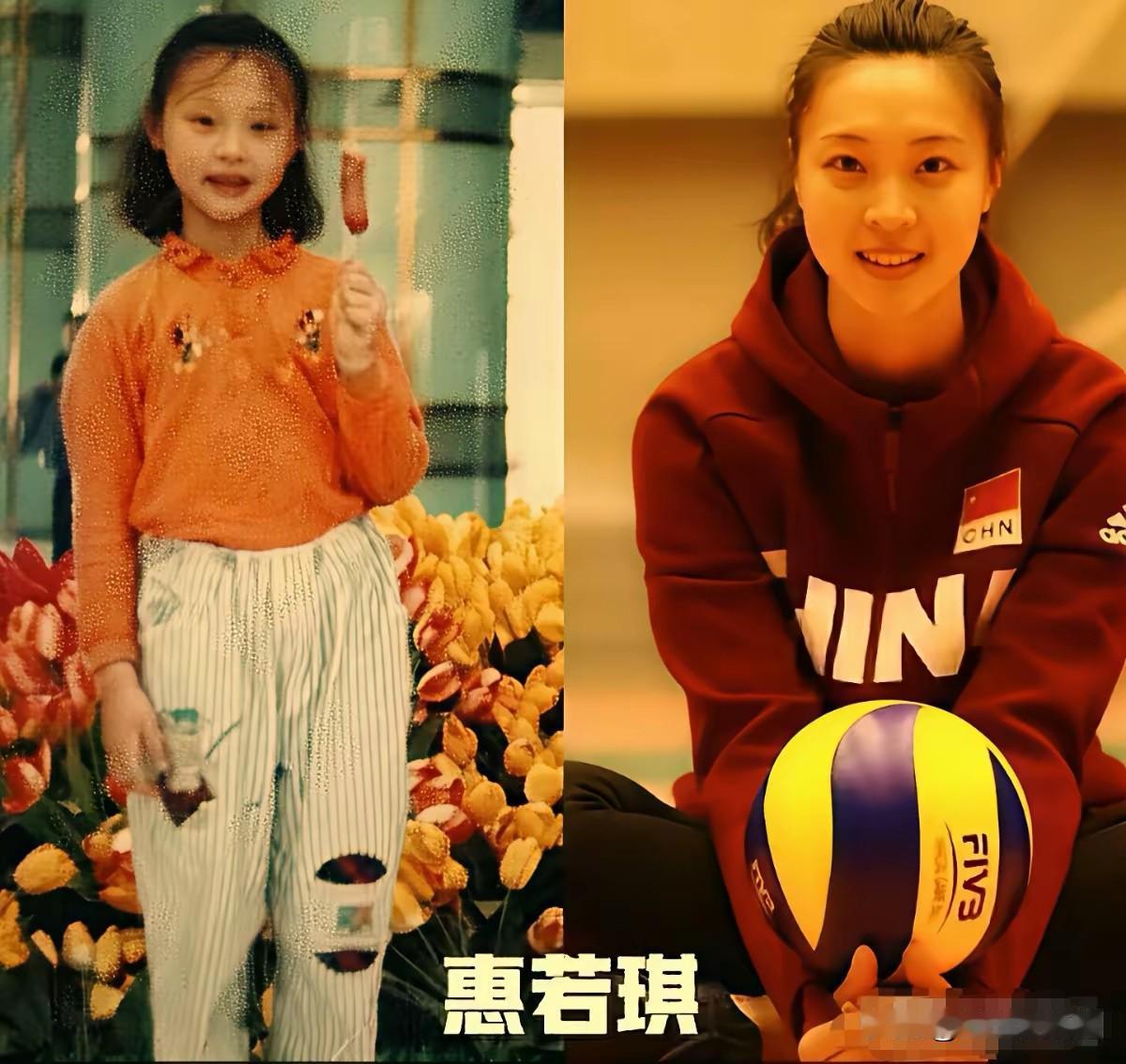 奥运冠军今昔对比太有反差！惠若琪从小颜值拔尖，马龙儿时软萌可爱。
前女排队长惠若