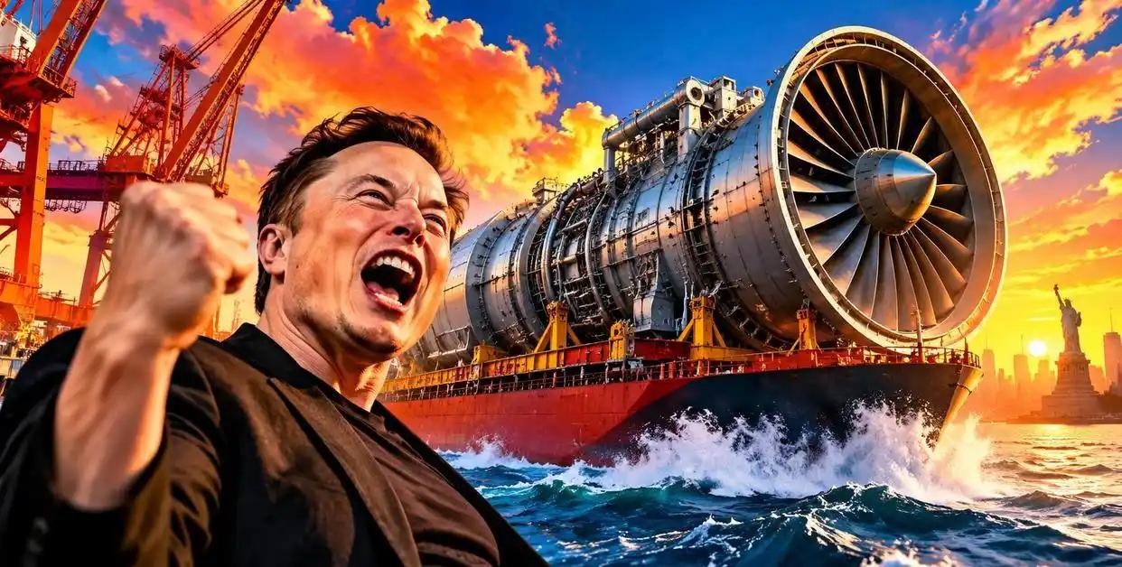 嫌国家电网接电太慢，马斯克干脆自己买下了五台重型燃气轮机。

第一台380兆瓦的