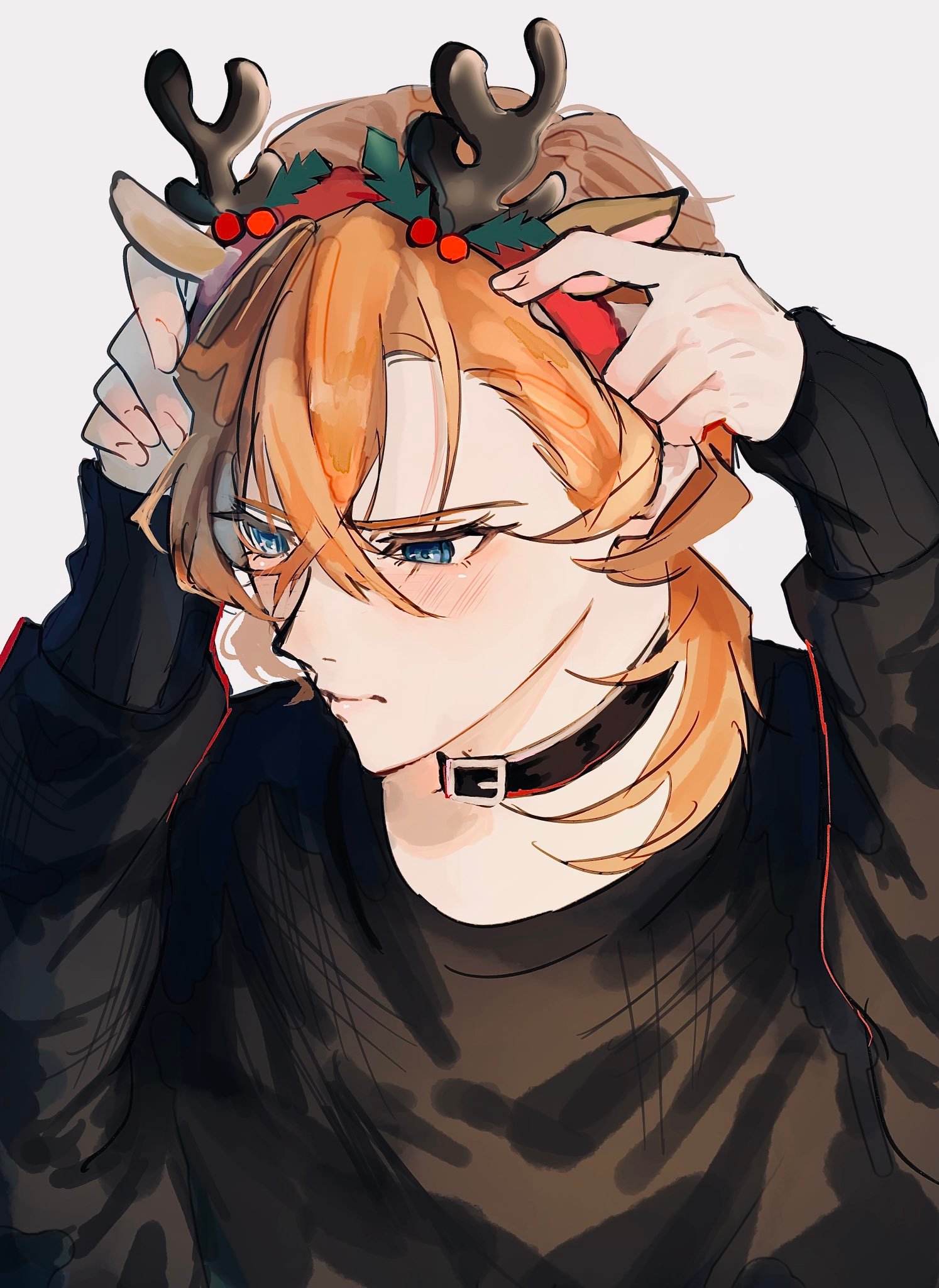 文豪野犬  中也 是圣诞小鹿🎄 绘：senno_6538 