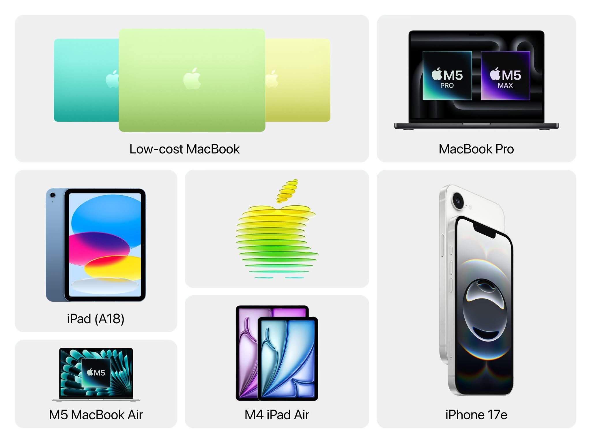 苹果这几天可能要发布的新品，大家准备冲哪个？今天晚上11点左右差不多就开始上架了