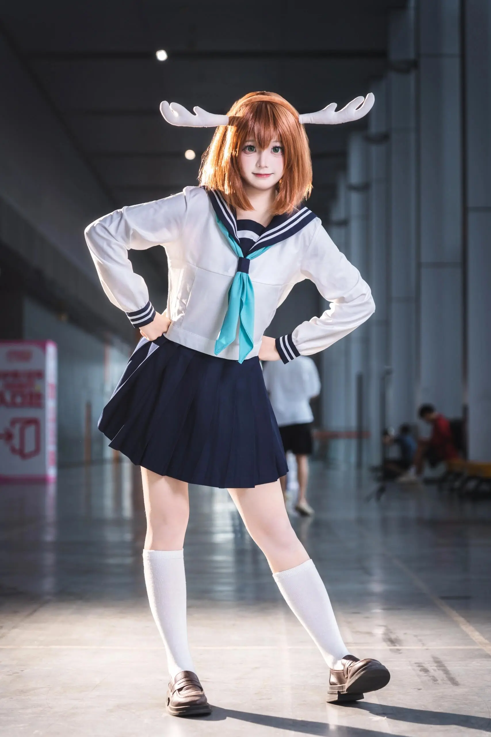 jk制服女孩 鹿乃子乃子虎视眈眈 鹿乃子cos cosplay 漫展养眼造型大赏