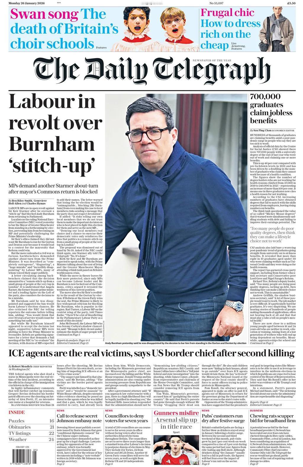 英国毕业的大学生就业形势异常严峻，数十万人找不到工作，申领失业救济金。
《每日电