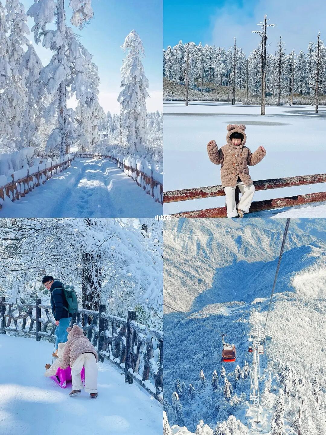 成都周边❄️｜晴天下的瓦屋山雪景真的美爆了~